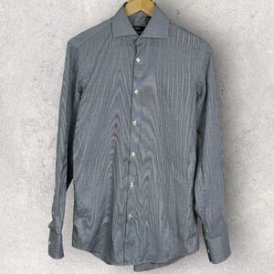 Hugo Boss Jarson‎ Slim Fit Long Sleeve Button Down Shirt Size 37 or 14.5 Grey